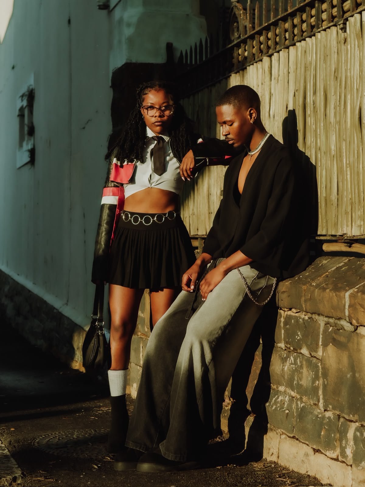 Sa'int Lucid in an editorial portrait with a collaborator